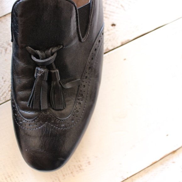 Black leather loafers with tassel - Picture 4 of 7
